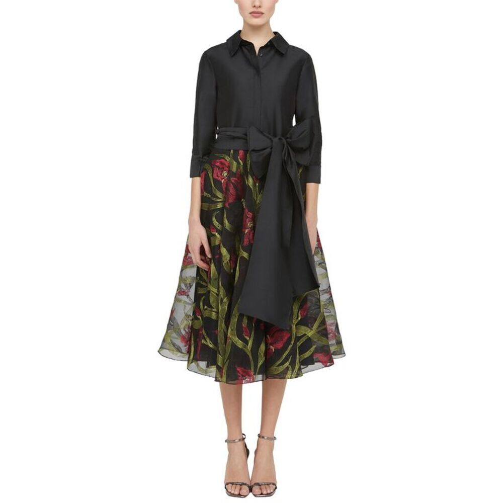 Theia Womens  Azura Midi Dress
